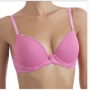 Wacoal Bra Reveal Contour Underwire Adjustable Straps Pink Lace 853115 Size 32DD